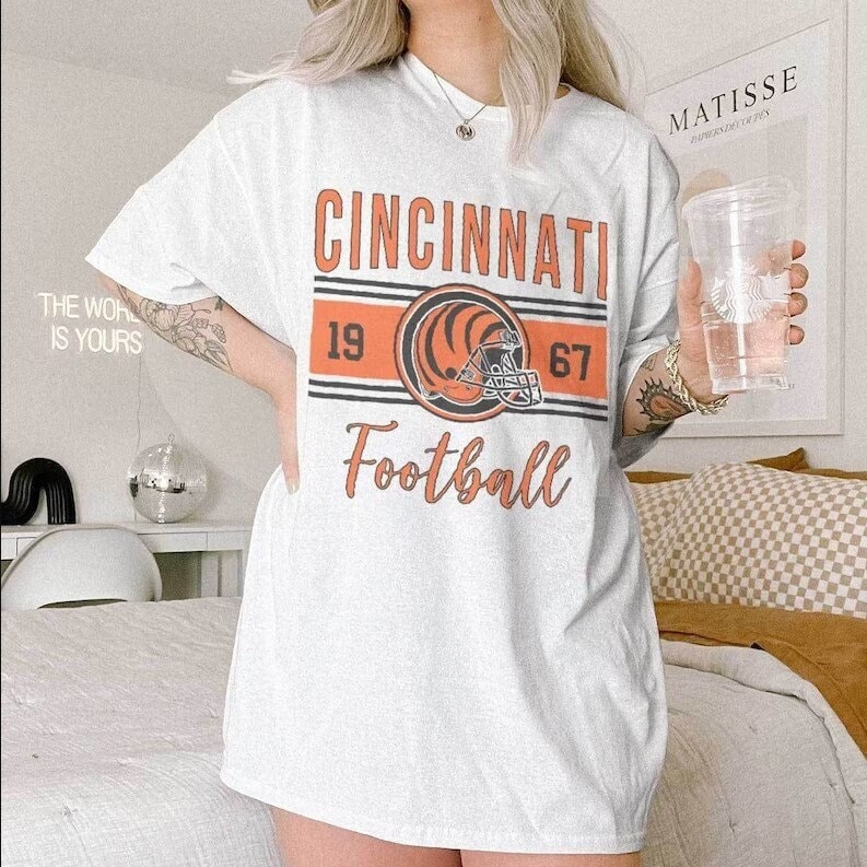 Vintage Cincinnati Football Sweatshirt, Cincinnati Football Comfort T-shirt, Bengals Football Hoodie, Bengals Football Season Shirt