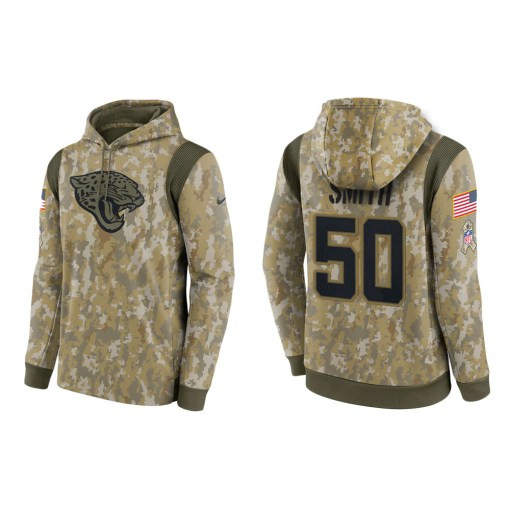 Telvin Smith Jacksonville Jaguars Camo 2021 Salute To Service Veterans Day Therma Pullover Hoodie