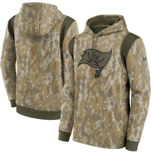 Tampa Bay Buccaneers 2021 Salute To Service Therma Performance Pullover Hoodie – Camo