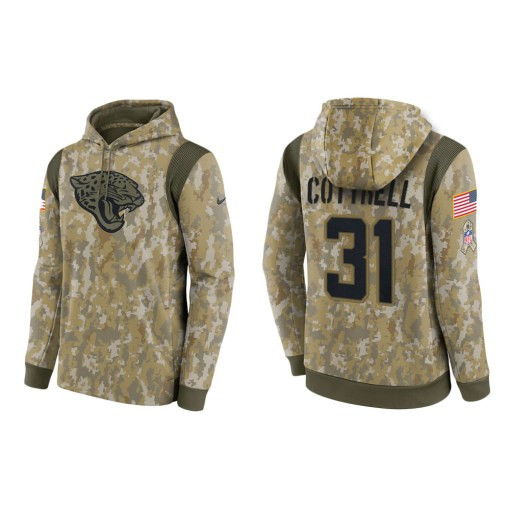 Nathan Cottrell Jacksonville Jaguars Camo 2021 Salute To Service Veterans Day Therma Pullover Hoodie