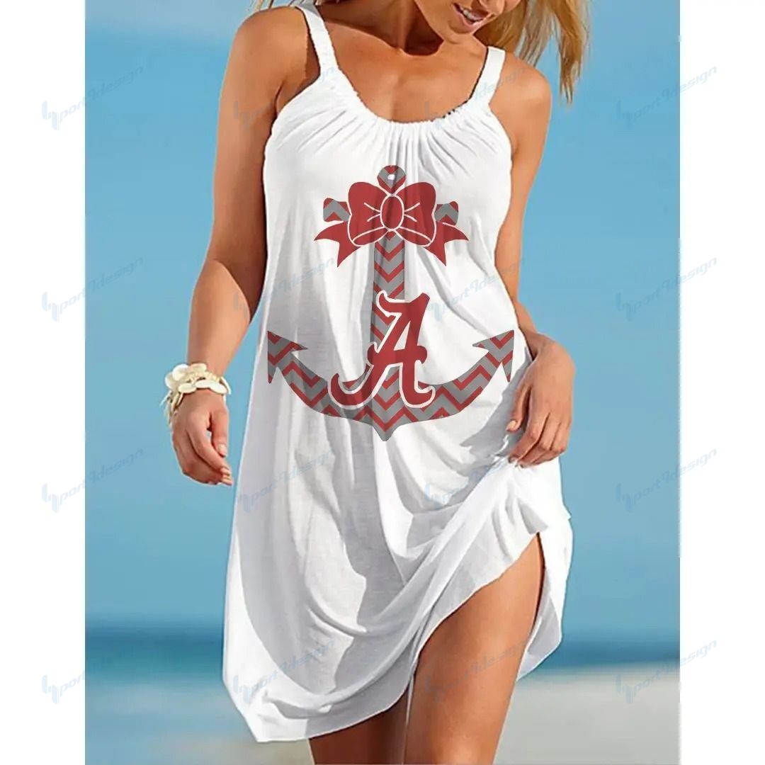 NCAAF Alabama Crimson Tide Halter Beach Dress 024