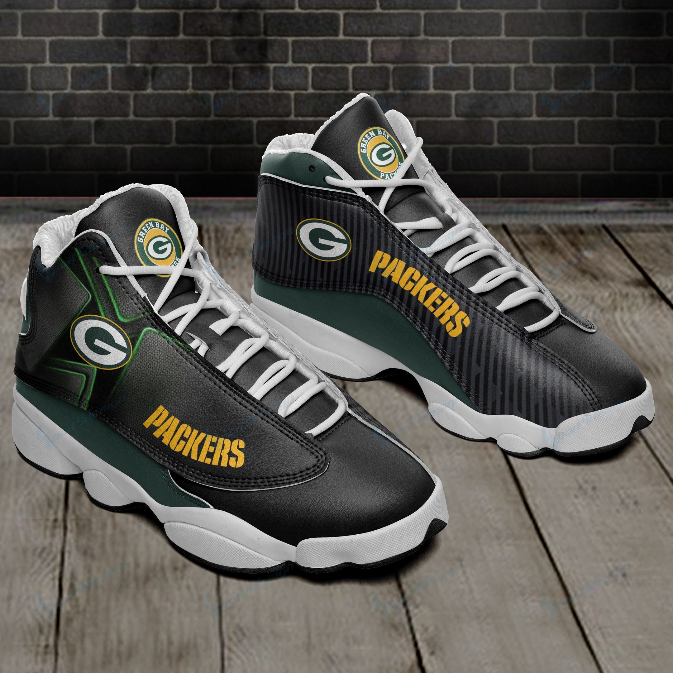 Green Bay Packers Air JD13 Sneakers 725