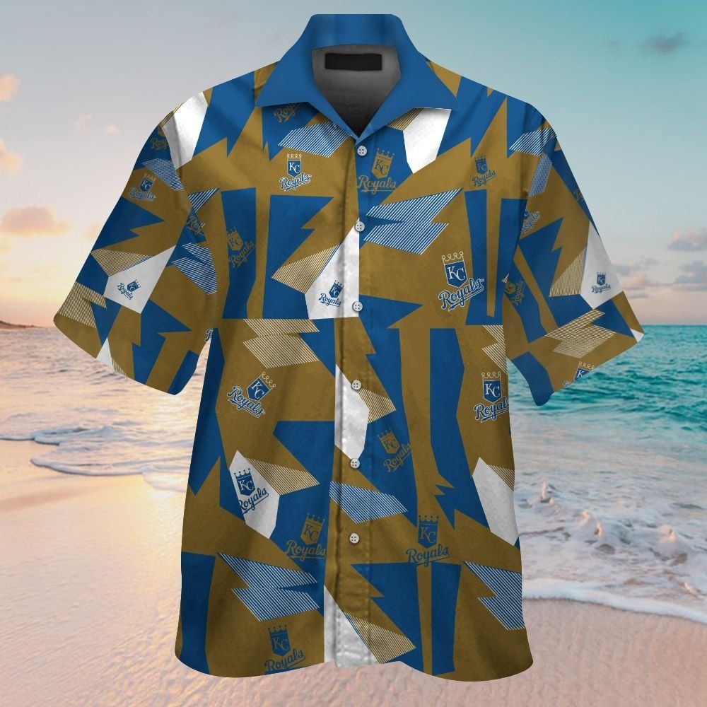 Kansas City Royals Short Sleeve Button Up Tropical Hawaiian Shirt Ver02