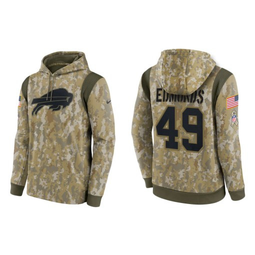 Tremaine Edmunds Buffalo Bills Camo 2021 Salute To Service Veterans Day Therma Pullover Hoodie