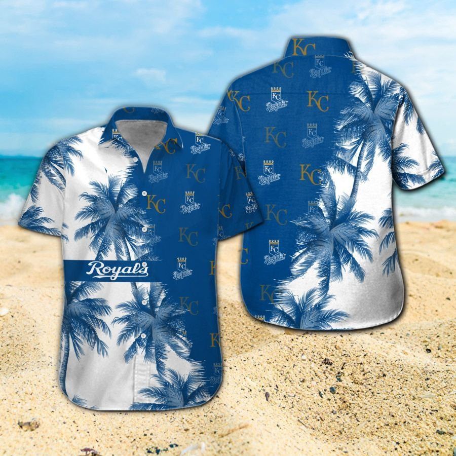 Kansas City Royals Short Sleeve Button Up Tropical Hawaiian Shirt Ver04