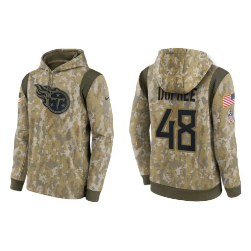 Bud Dupree Tennessee Titans Camo 2021 Salute To Service Veterans Day Therma Pullover Hoodie