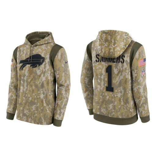 Emmanuel Sanders Buffalo Bills Camo 2021 Salute To Service Veterans Day Therma Pullover Hoodie