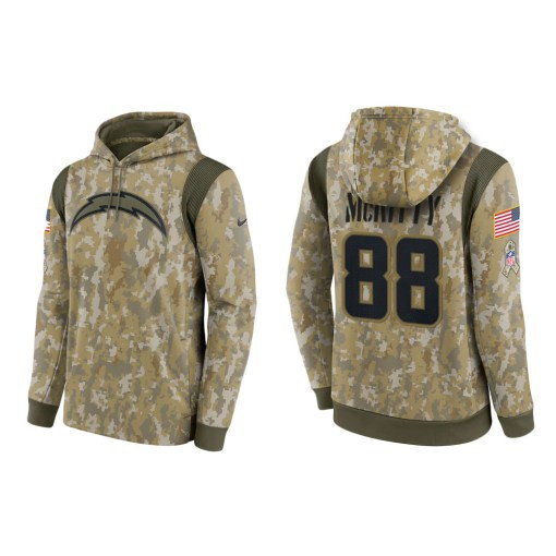 Tre’ Mckitty Los Angeles Chargers Camo 2021 Salute To Service Veterans Day Therma Pullover Hoodie