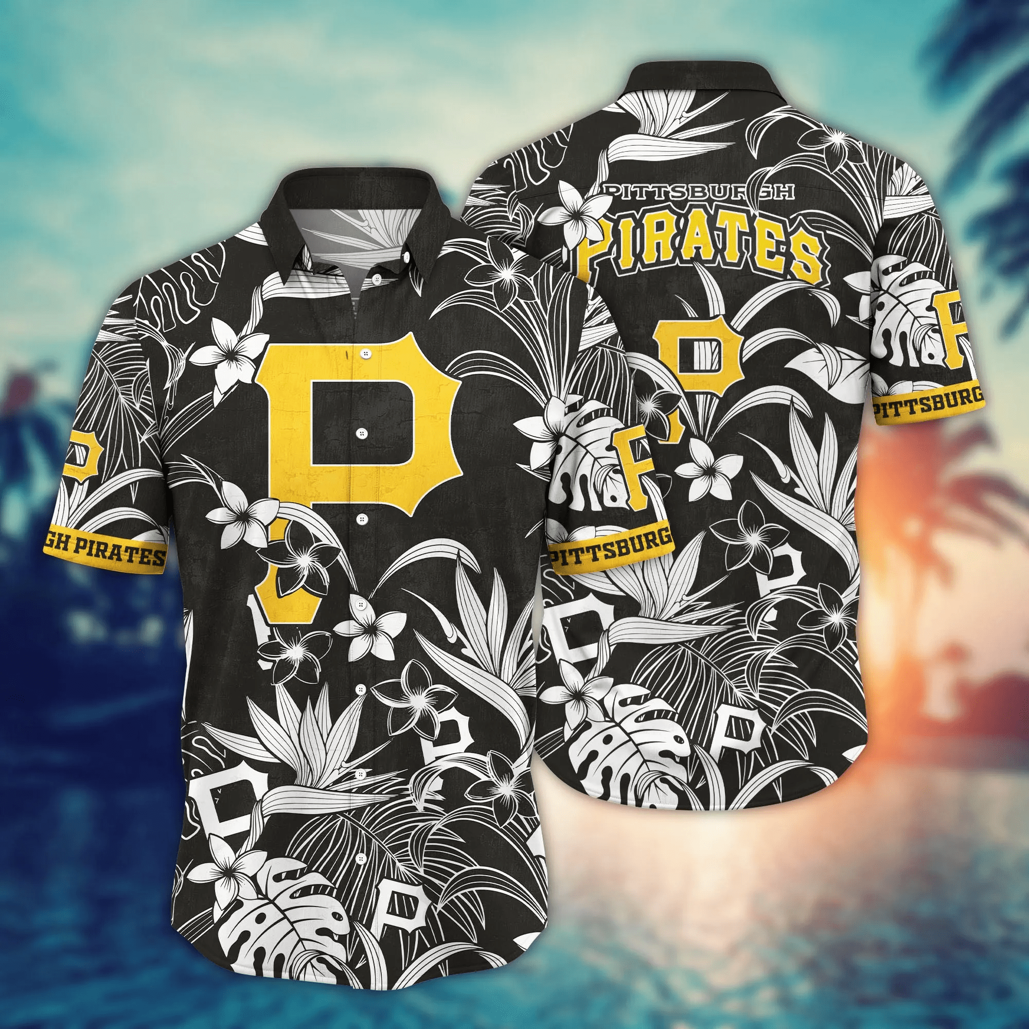 Pittsburgh Pirates Mlb Hawaiian Shirt Sun Raystime Aloha Shirt