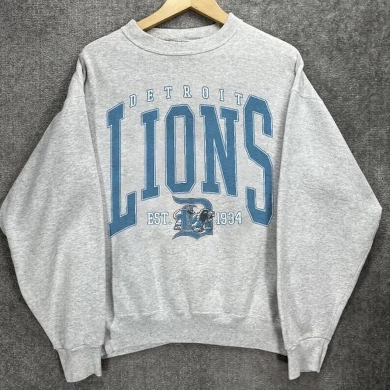 Vintage Detroit Lions Sweatshirt Vintage NFL Detroit Lions Football Unisex Shirt, American Football Bootleg Gift