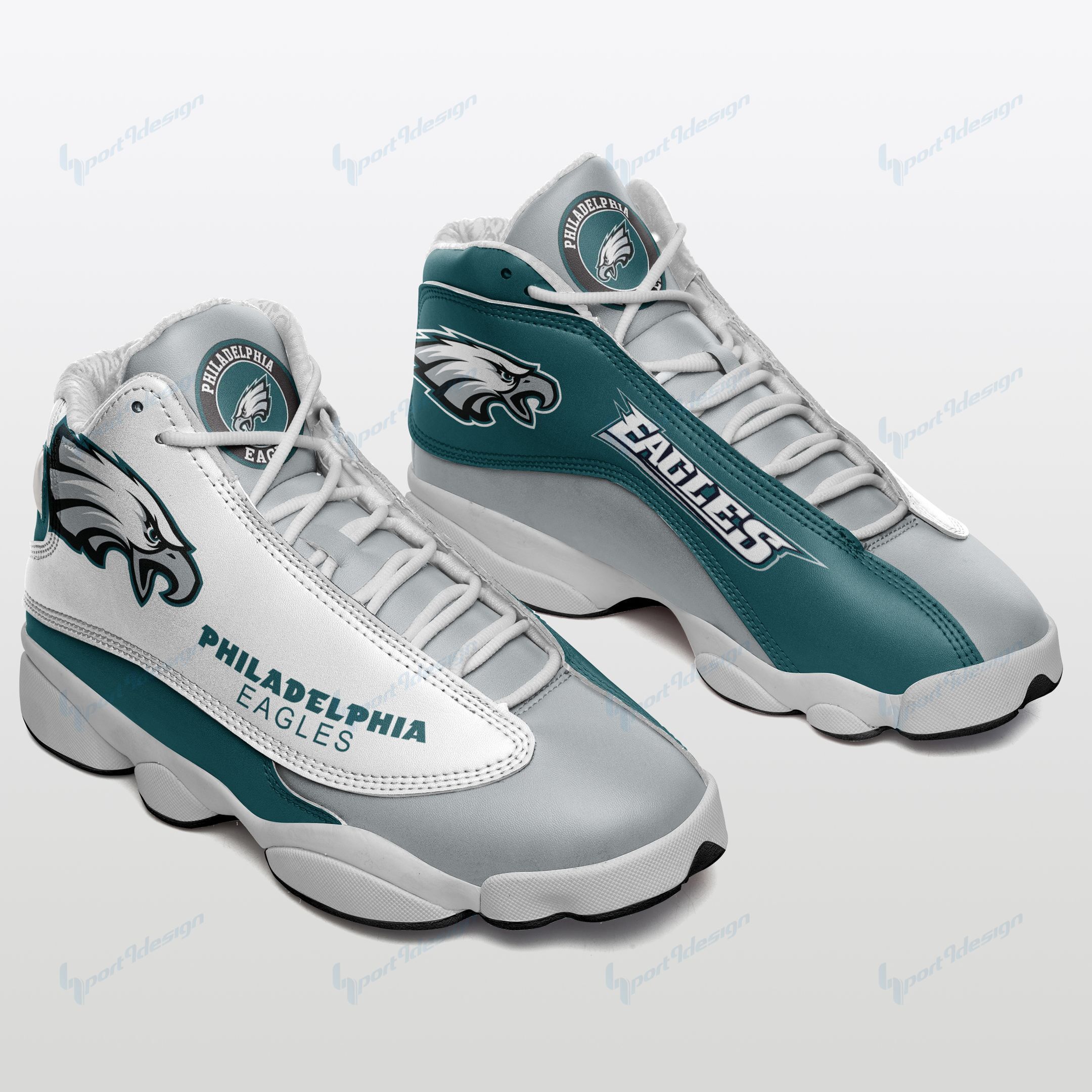 Philadelphia Eagles Air JD13 Sneakers 013