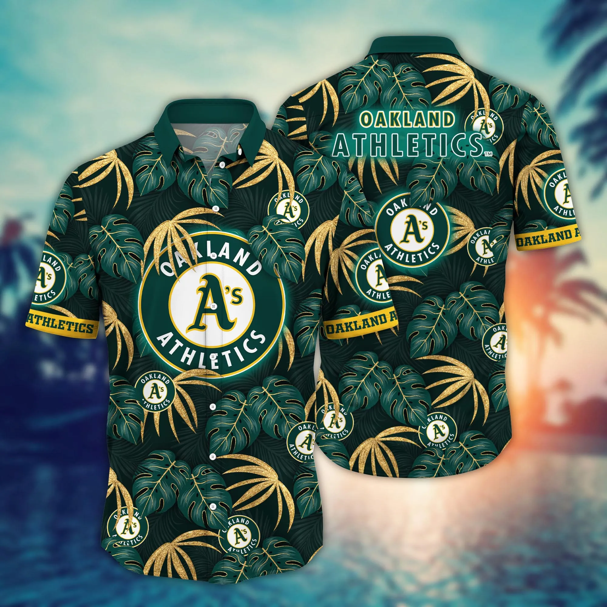 Oakland Athletics Mlb Hawaiian Shirt Sea Shores Aloha Shirt