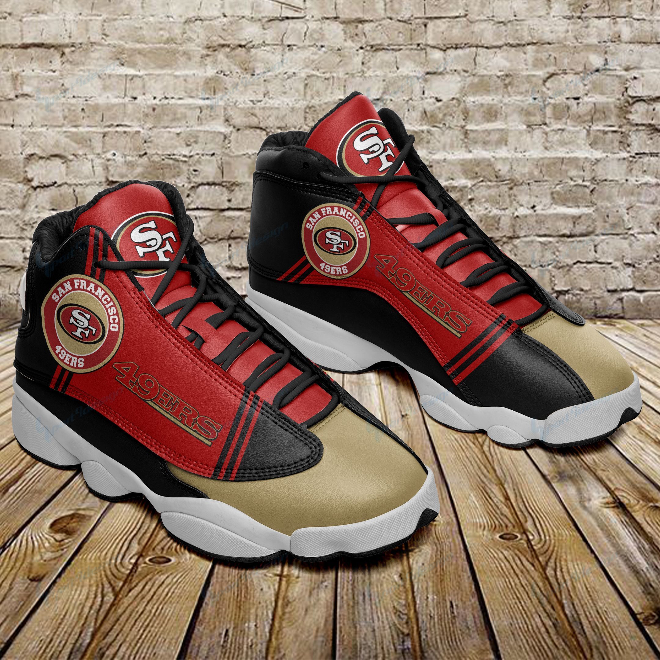 San Francisco 49ers Air JD13 Sneakers 519