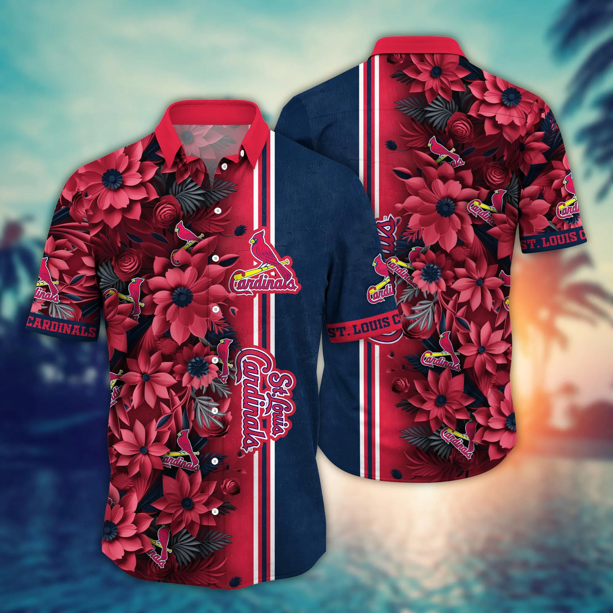 St. Louis Cardinals Mlb Hawaiian Shirt Custom Sunburn Aloha Shirt