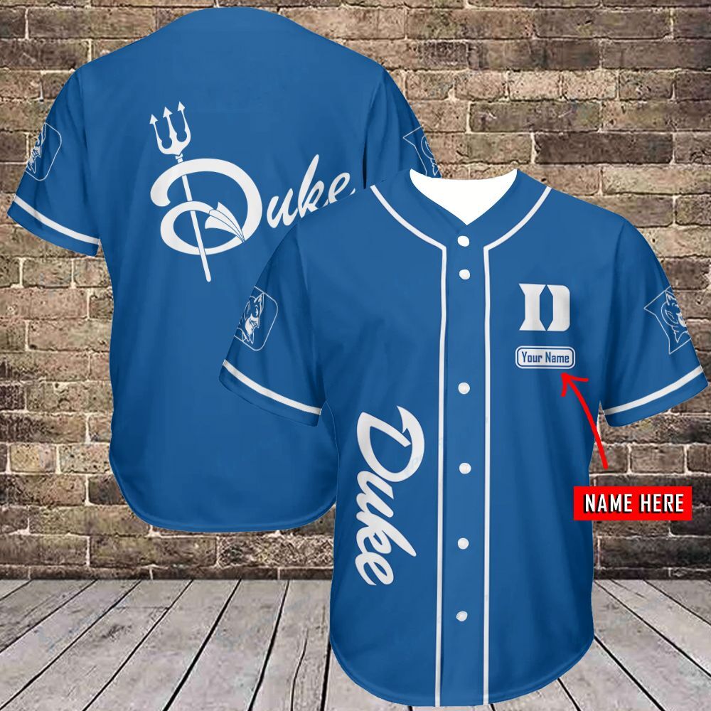 Duke Blue Devils Personalized  Baseball Jersey 335