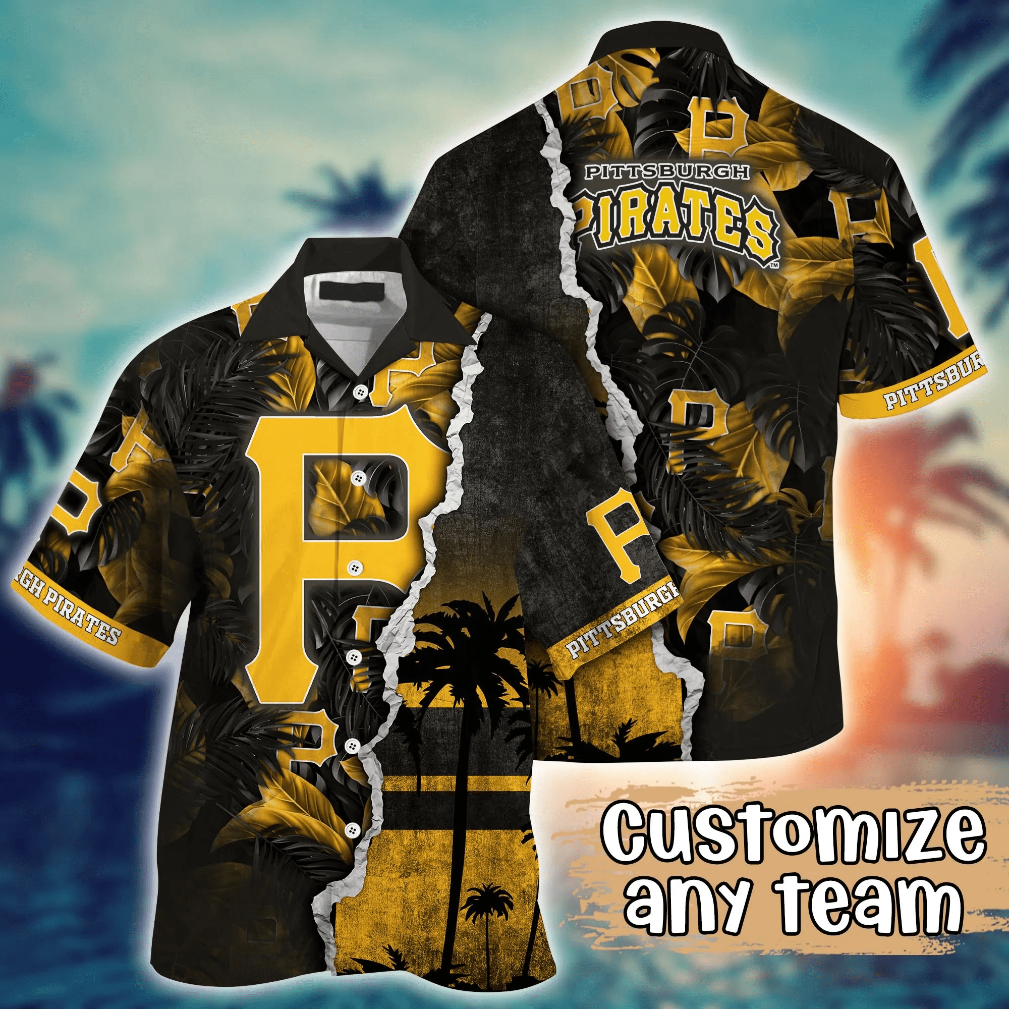 Pittsburgh Pirates Mlb Hawaiian Shirt Custom Leisure Aloha Shirt