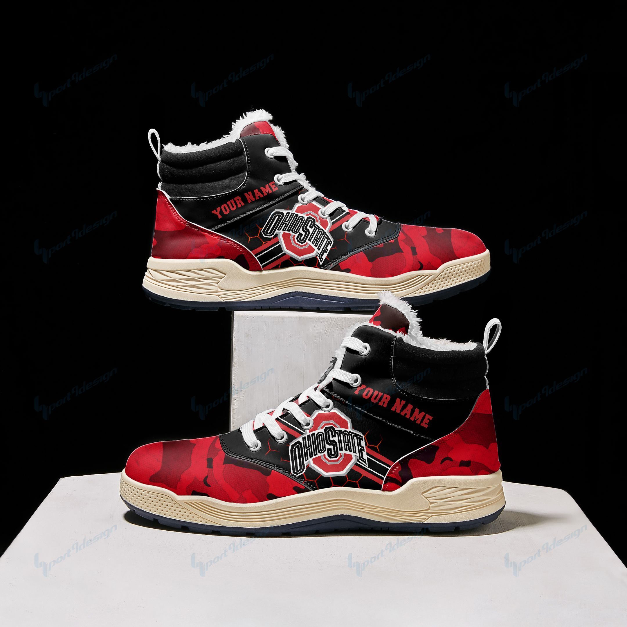 Ohio State Buckeyes Winter High Top Fashion Sneaker 16