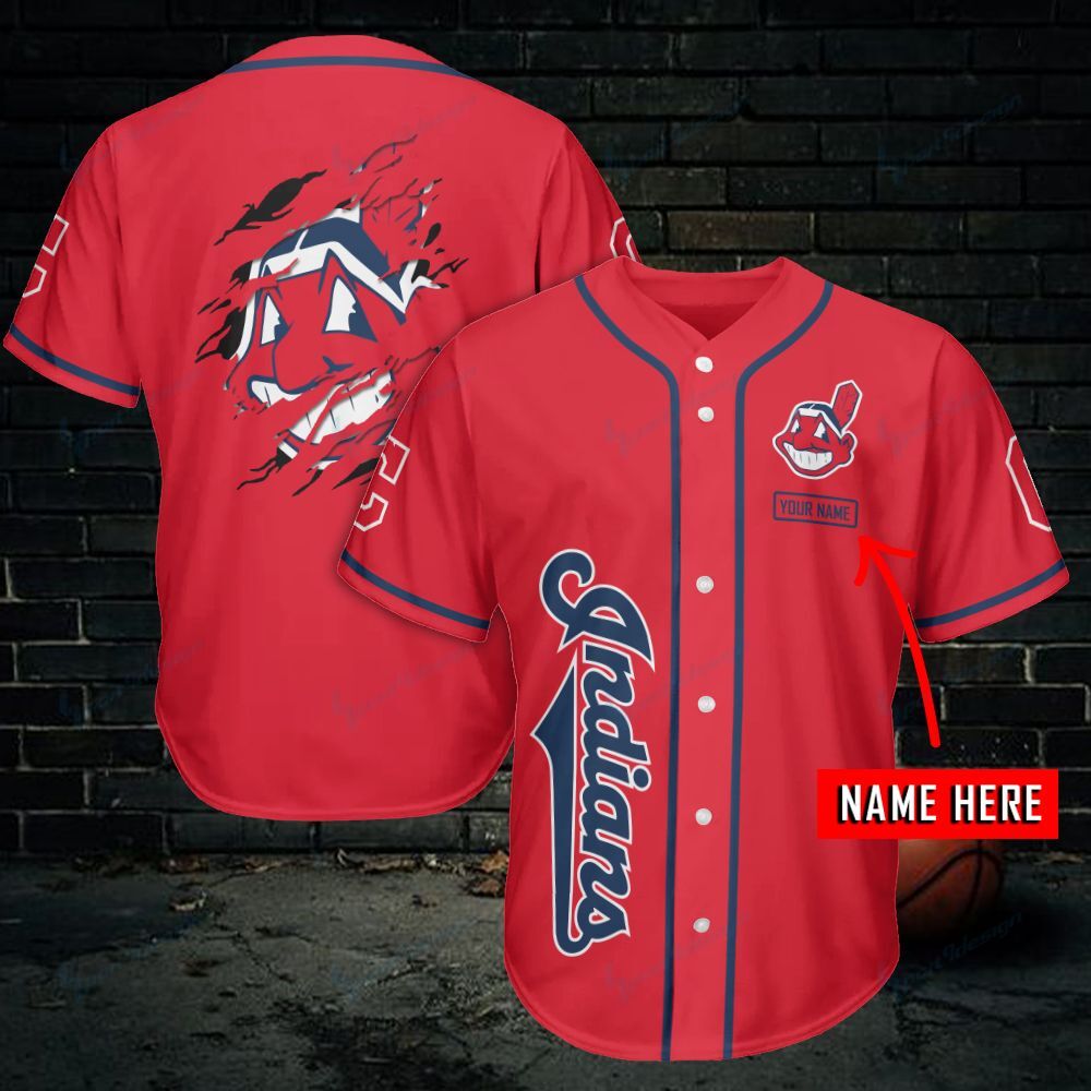 Cleveland Indians Personalized Baseball Jersey 455