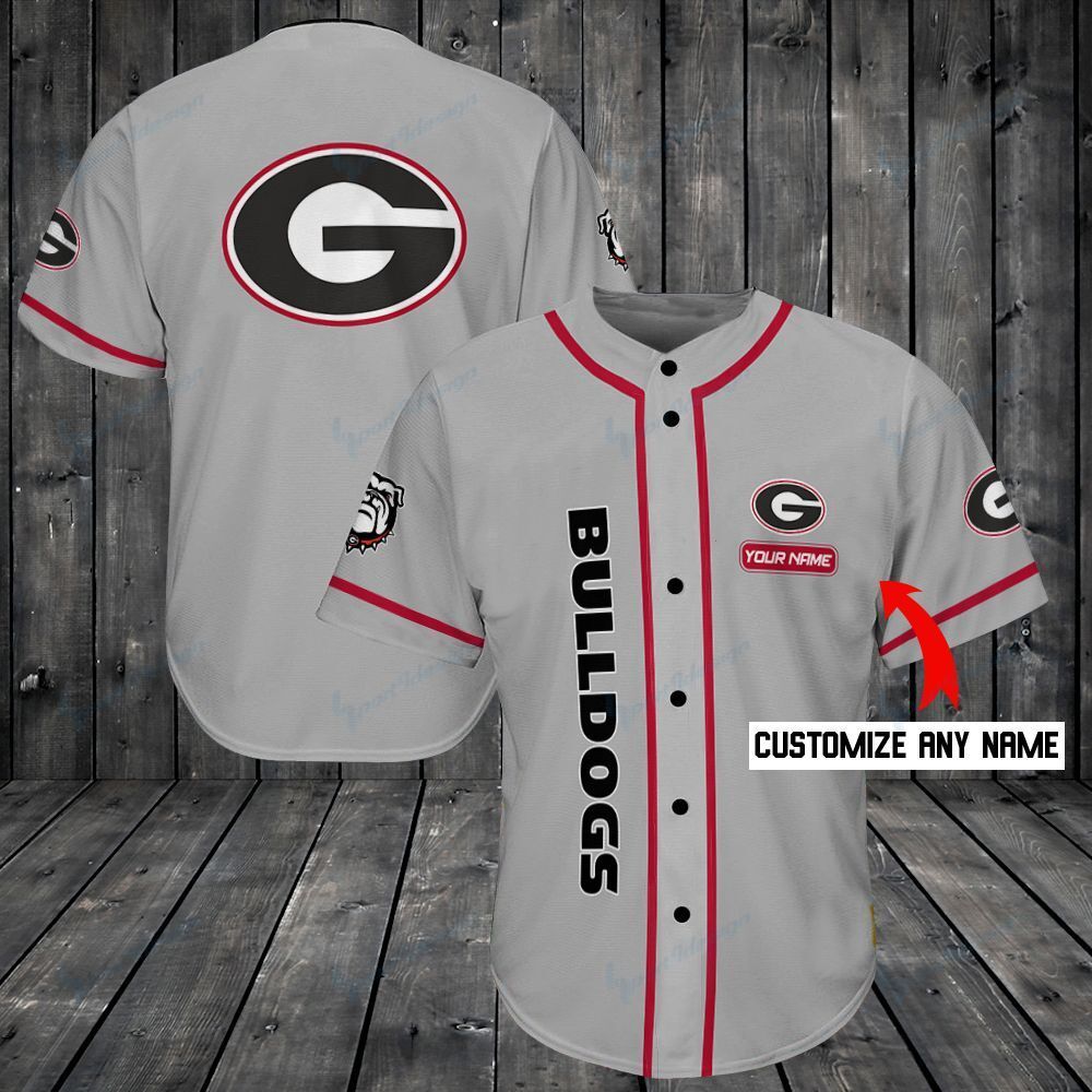 Georgia Bulldogs Personalized Baseball Jersey Shirt 168