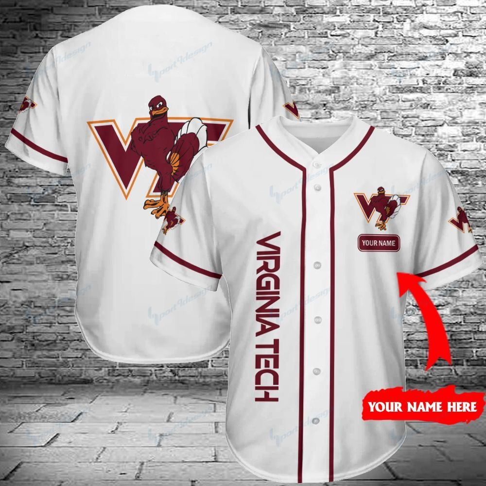 Virginia Tech Hokies Personalized Baseball Jersey 372