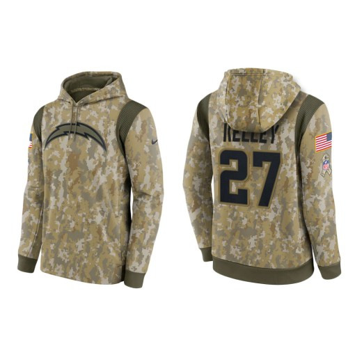 Joshua Kelley Los Angeles Chargers Camo 2021 Salute To Service Veterans Day Therma Pullover Hoodie