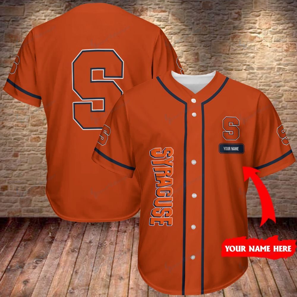 Syracuse Orange Personalized Baseball Jersey 347