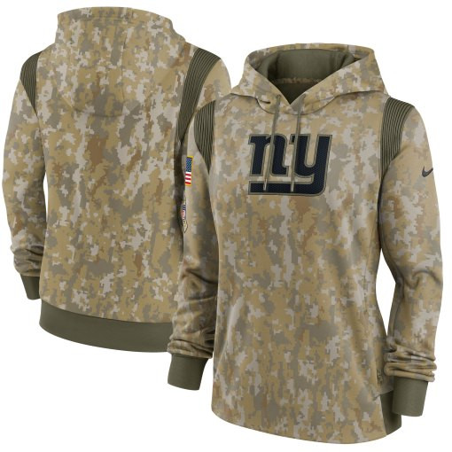 New York Giants Women’S 2021 Salute To Service Therma Performance Pullover Hoodie – Olive