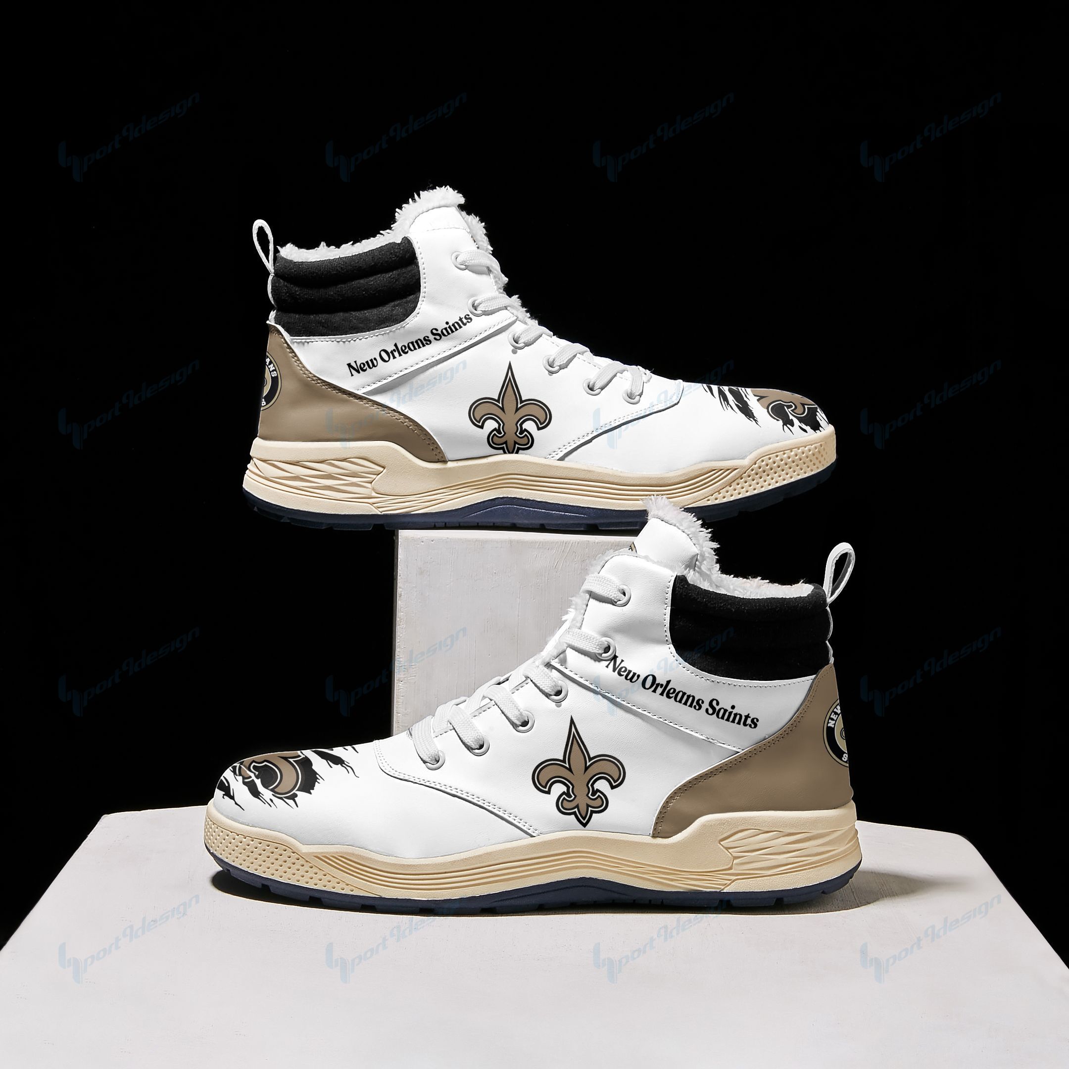 New Orleans Saints Winter High Top Fashion Sneaker 06