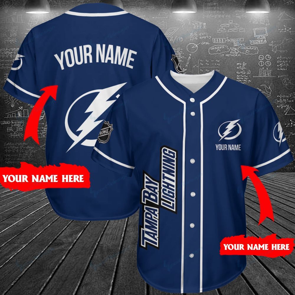 Tampa Bay Lightning Personalized Baseball Jersey Shirt 200