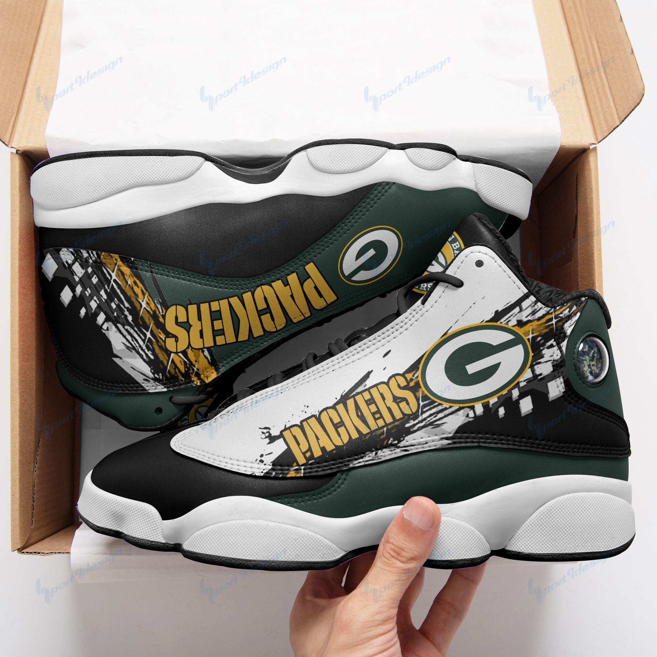 Green Bay Packers Air JD13 Sneakers 621