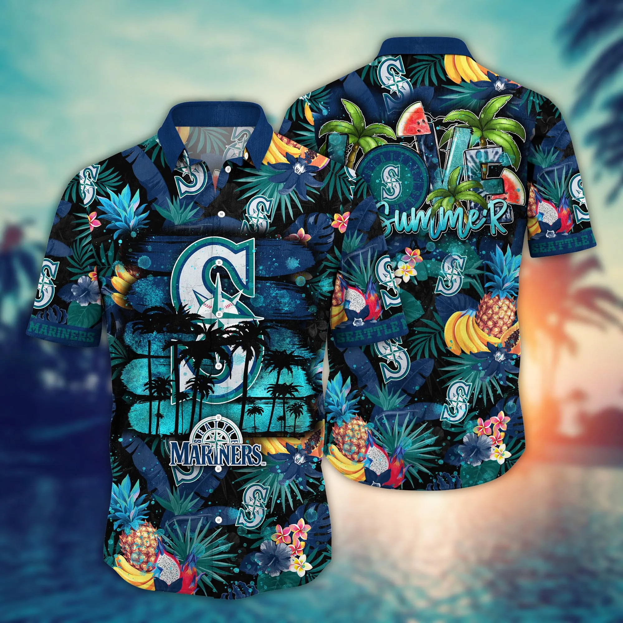 Seattle Mariners Mlb Hawaiian Shirt Road Tripstime Aloha Shirt