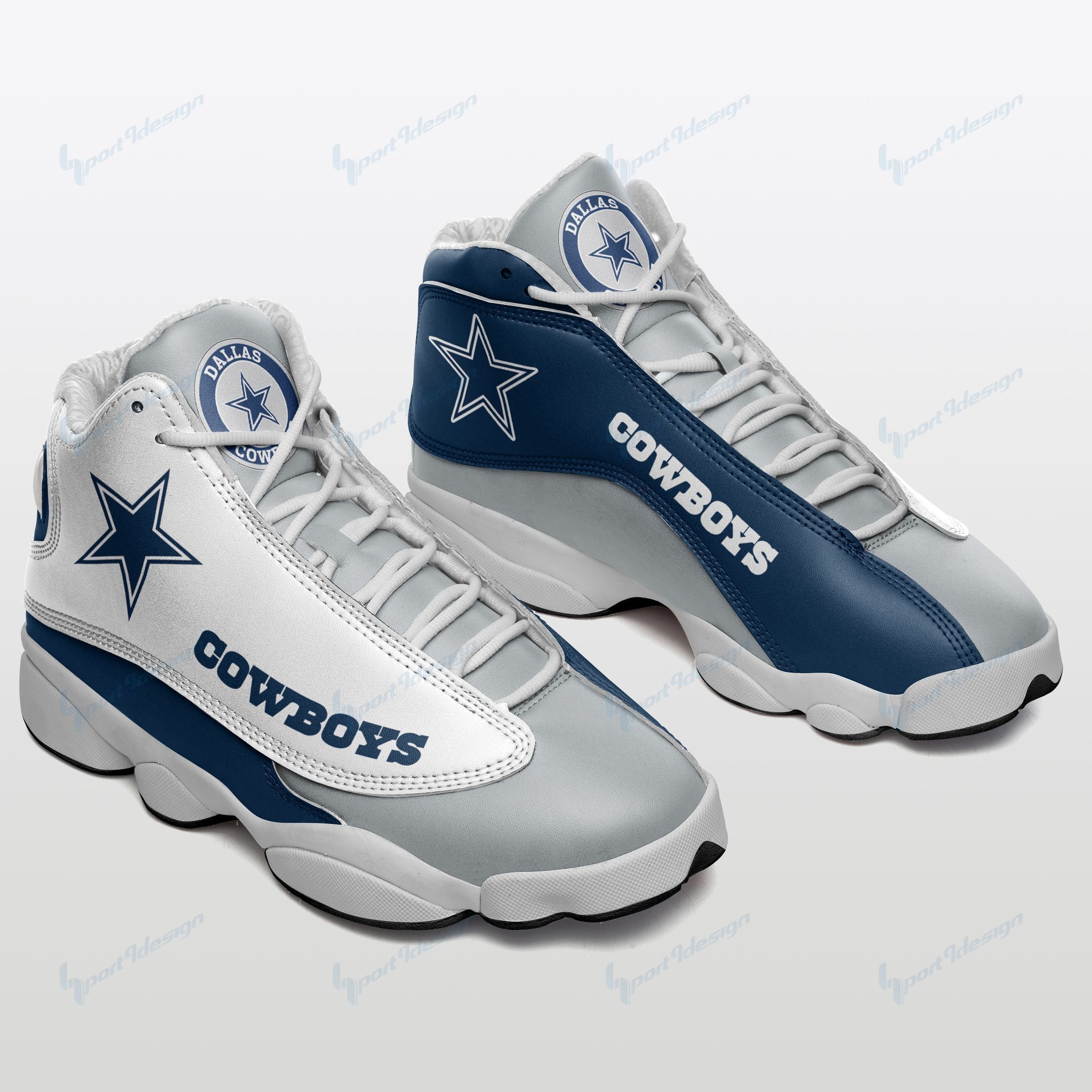 Dallas Cowboys Air JD13 Sneakers 012