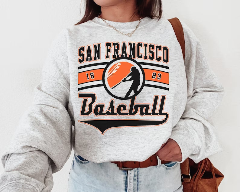 Vintage San Francisco Giant Crewneck Sweatshirt / Tee, Giants EST 1883 Sweatshirt, San Francisco Baseball Game Day, Retro Giants Shirt