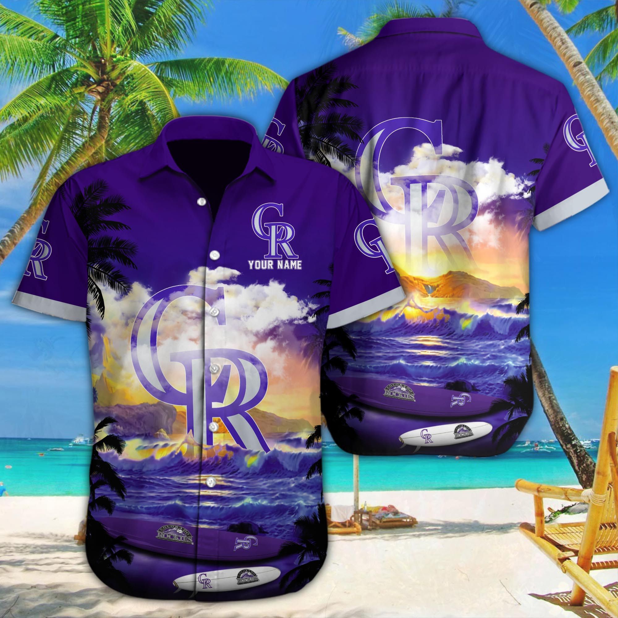 Colorado Rockies Hawaiian Vacation Shirt Custom Name