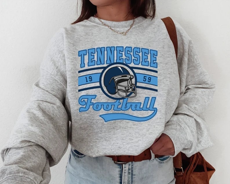 Vintage Tennessee Football Crewneck Sweatshirt / Tee, Titans Shirt, Titans Fan Gift, Tennessee T-Shirt