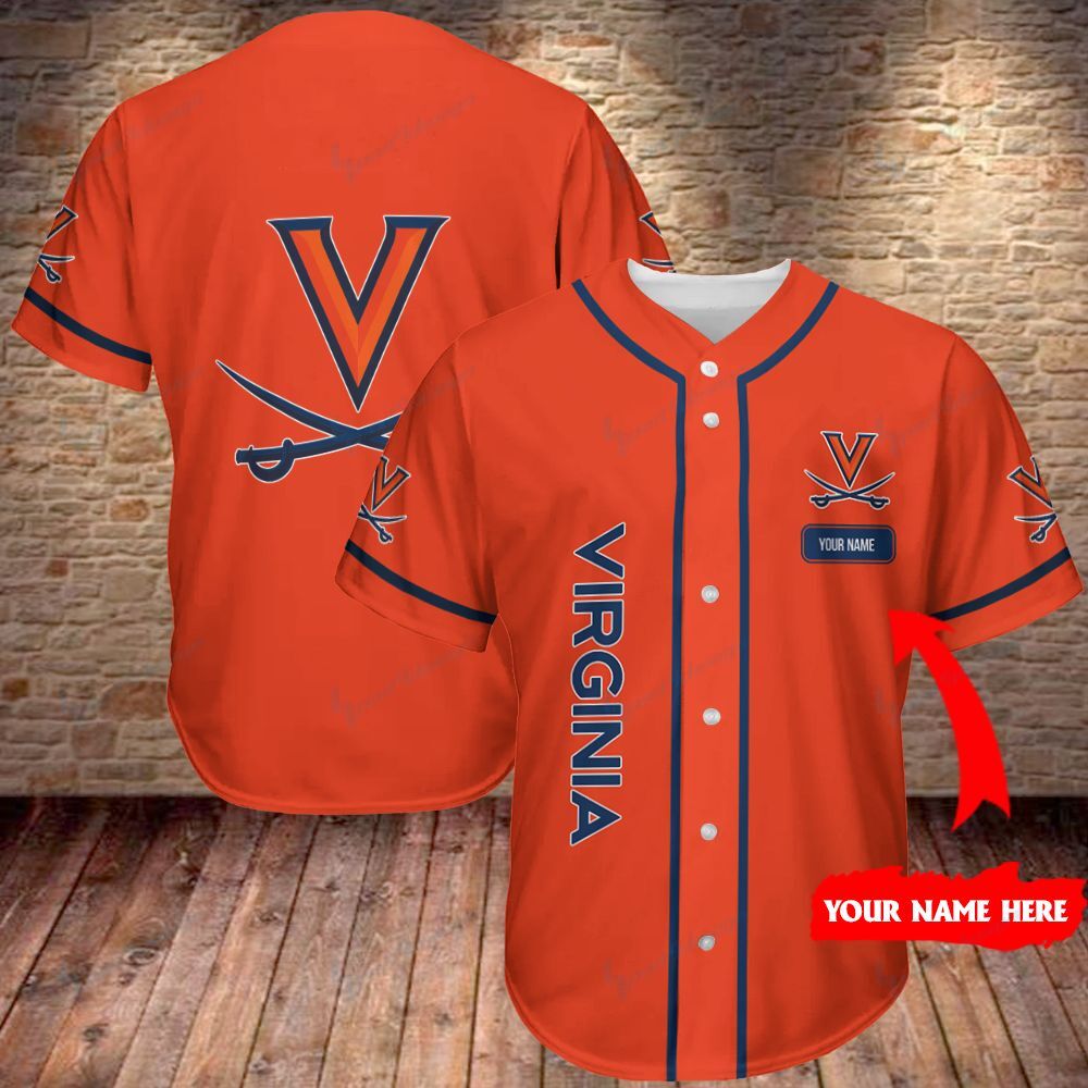 Virginia Cavaliers Personalized Baseball Jersey 348