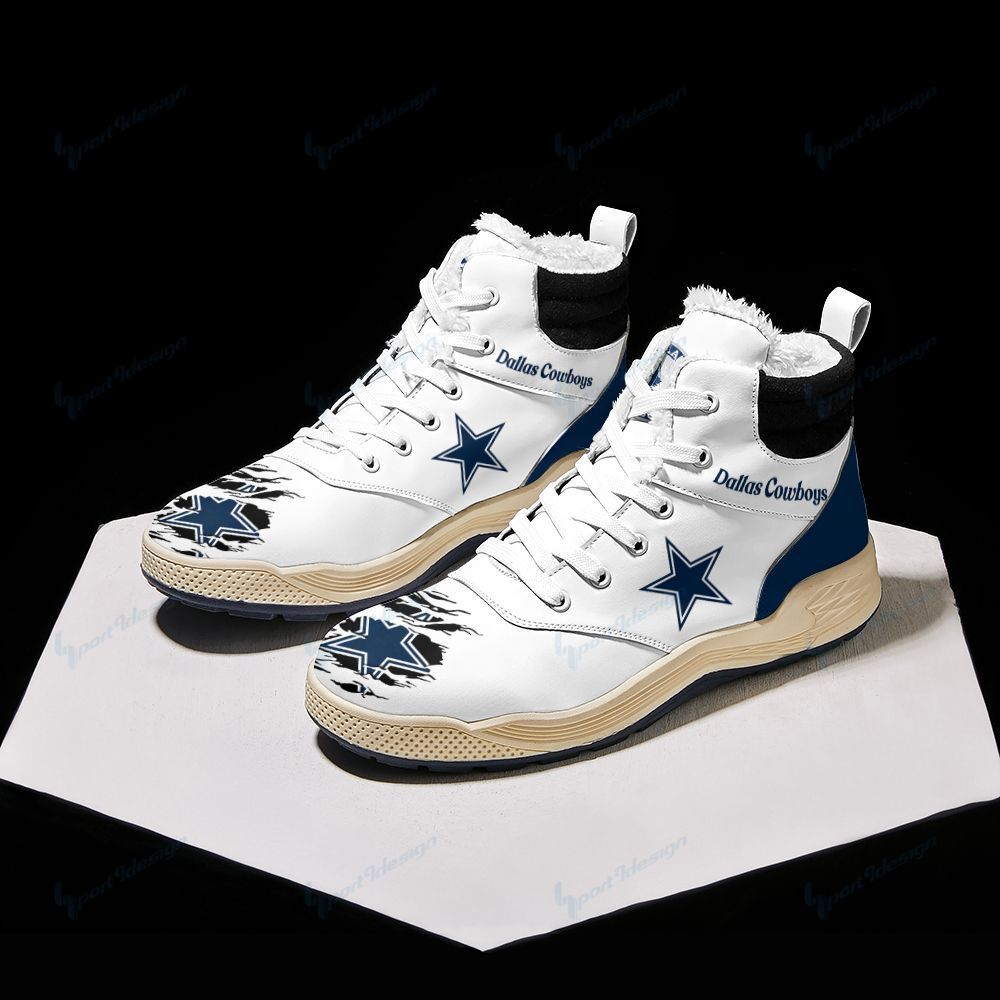 Dallas Cowboys Winter High Top Fashion Sneaker 04