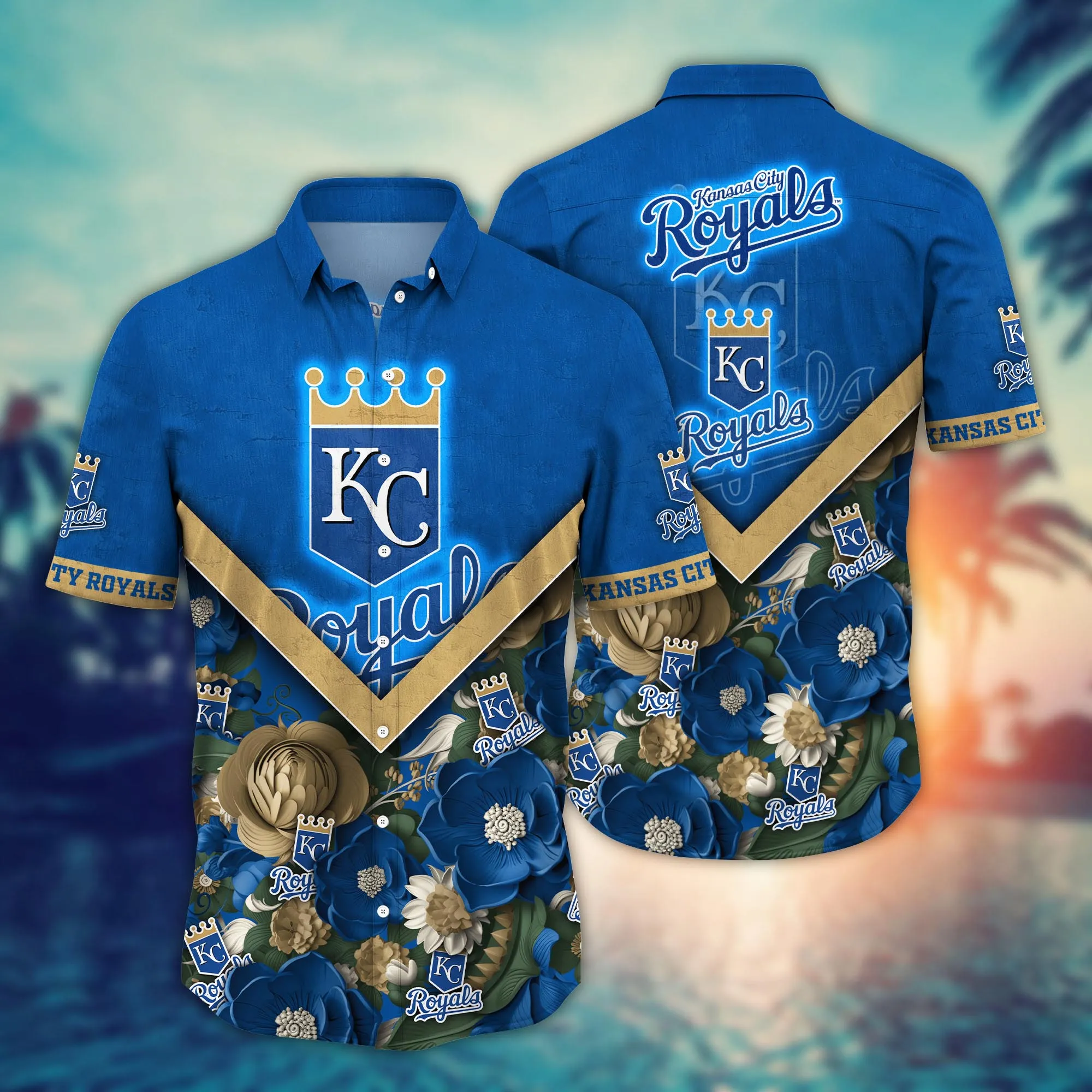 Kansas City Royals Mlb Hawaiian Shirt Custom Shorts Aloha Shirt