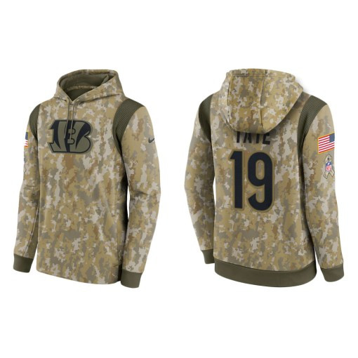 Auden Tate Cincinnati Bengals Camo 2021 Salute To Service Veterans Day Therma Pullover Hoodie