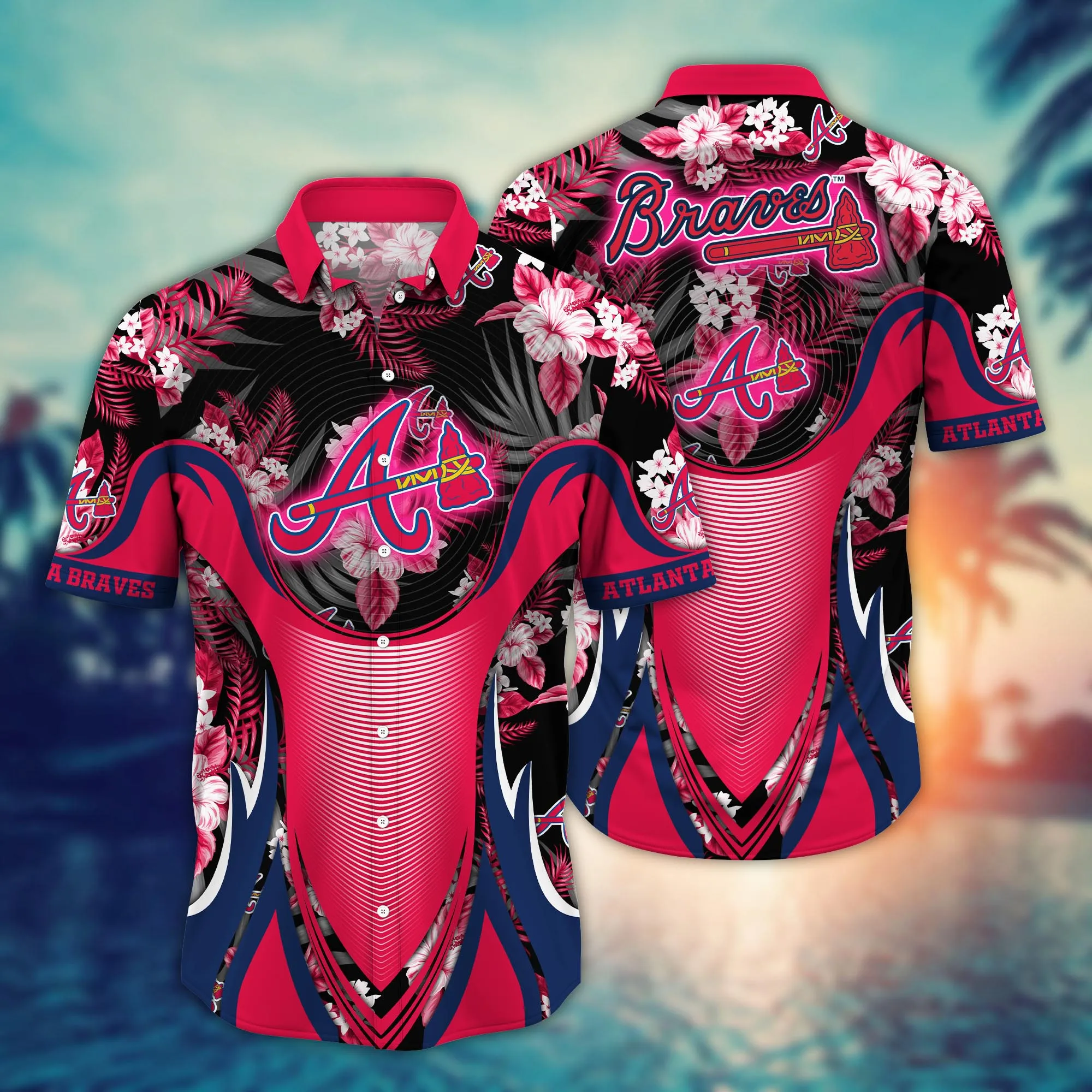 Atlanta Braves Mlb Hawaiian Shirt Surfing Aloha Shirt