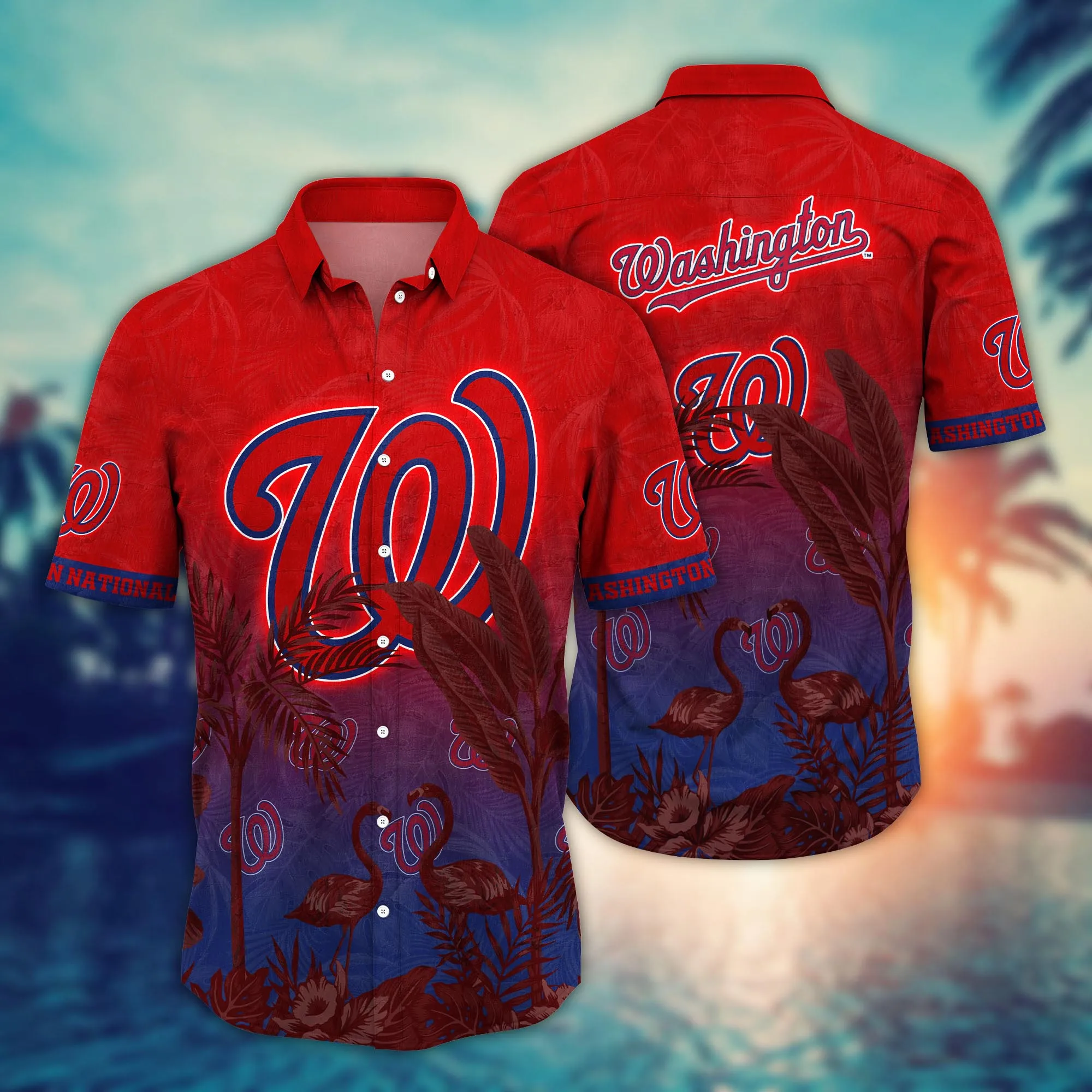 Washington Nationals Mlb Hawaiian Shirt Parasolstime Aloha Shirt