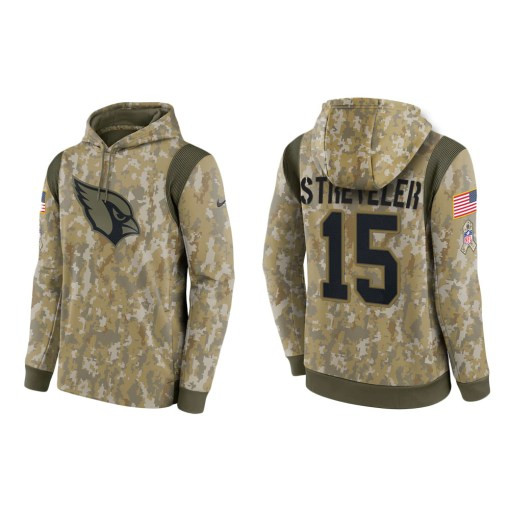 Chris Streveler Arizona Cardinals Camo 2021 Salute To Service Veterans Day Therma Pullover Hoodie