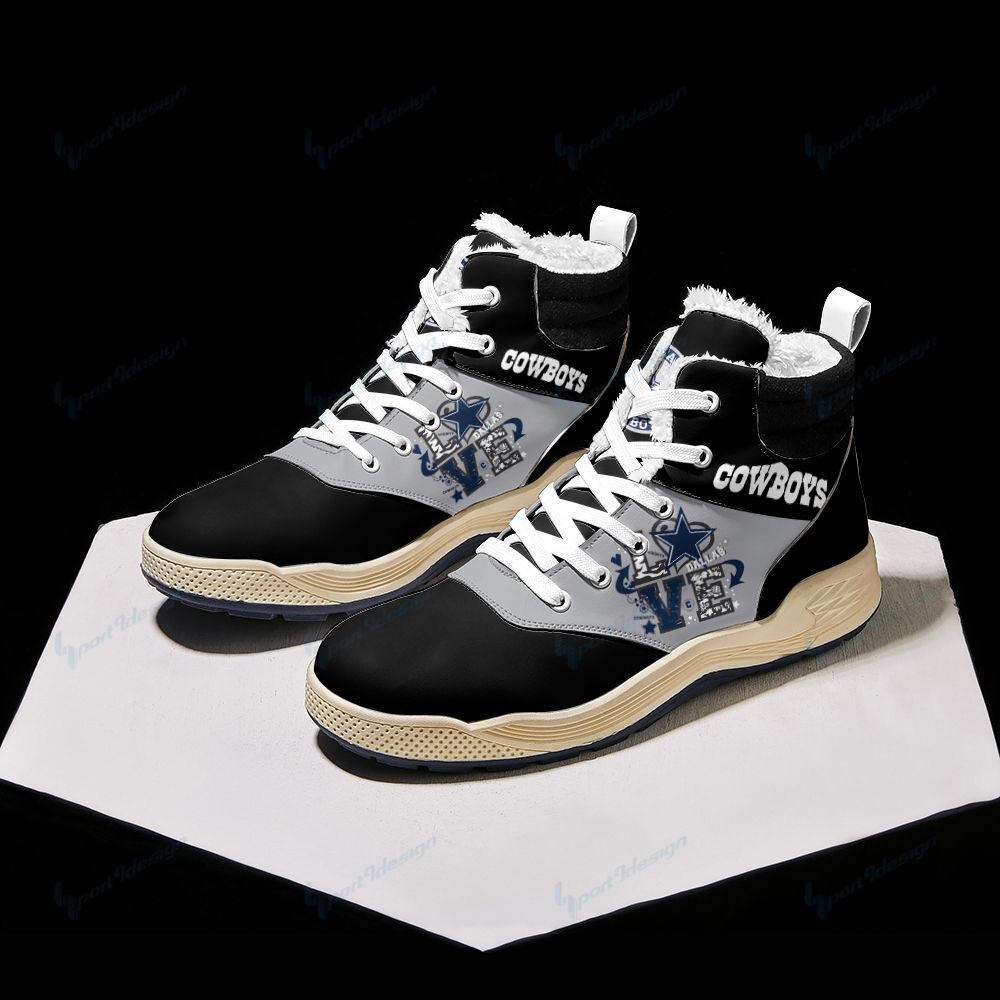 Dallas Cowboys Winter High Top Fashion Sneaker 09