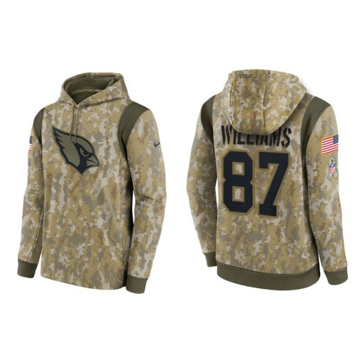 Maxx Williams Arizona Cardinals Camo 2021 Salute To Service Veterans Day Therma Pullover Hoodie