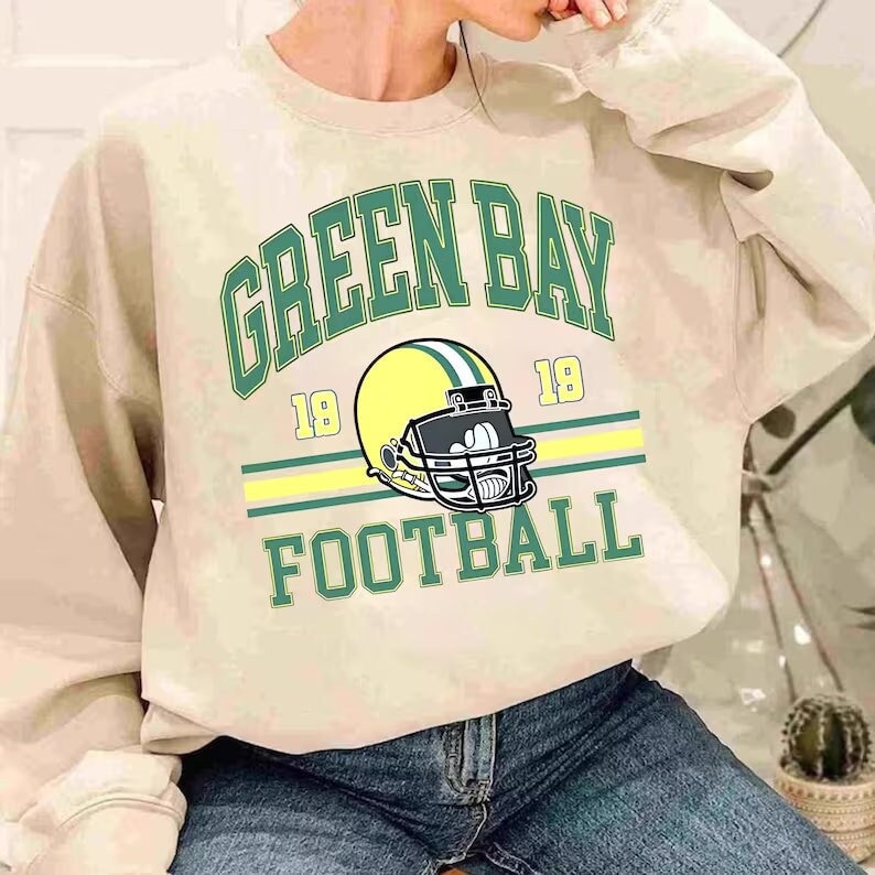 Vintage Buffalo Bills Vintage Green Bay Packers Football Shirt, Green Bay Football Crewneck Shirt, Vintage Football Shirt, Green Bay Shirt